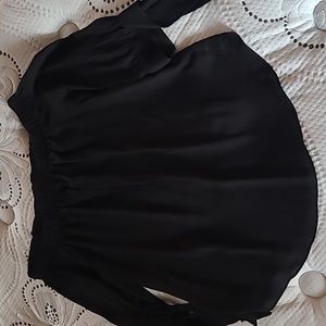 Black off the shoulder blouse